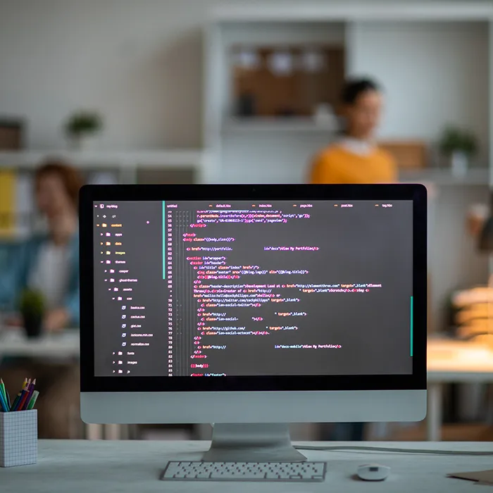WordPress en frontend development op een desktop scherm